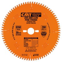 CMT Industrial Fine Cut Saw Blade 260mm dia x 2.5 kerf x 30 bore Z80 15�ATB